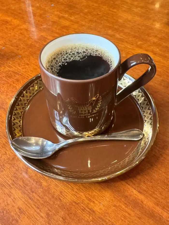 Toraya Coffee at Tricolore Cafe in Ginza, Tokyo