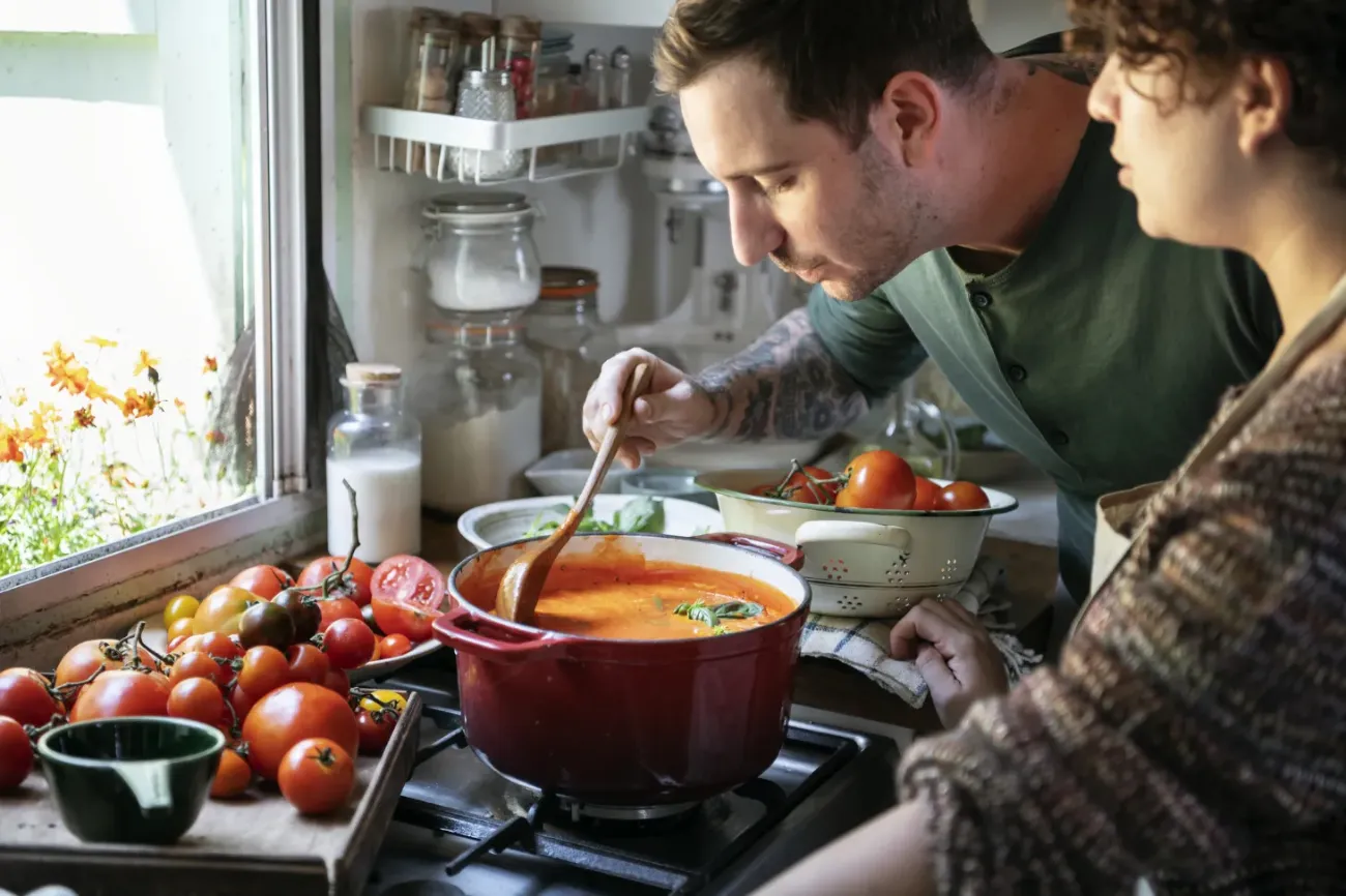 Italian home cooking tomato soup, Italian home cooking tomato soup